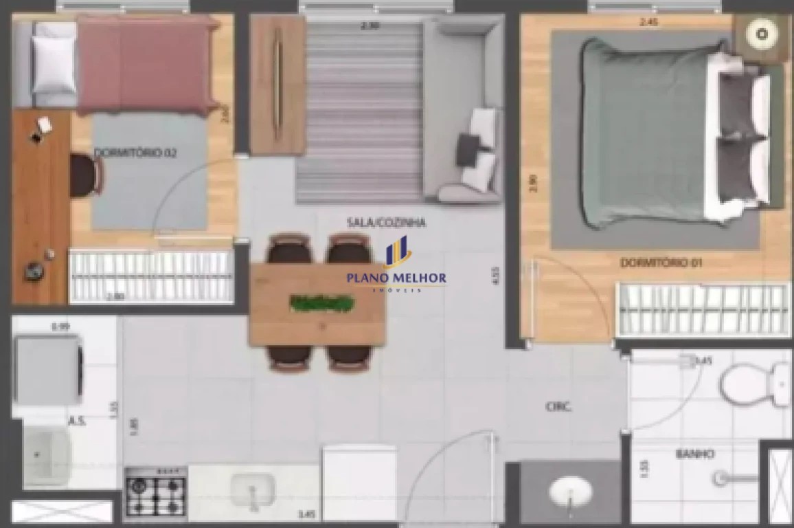 Apartamento, 2 quartos, 35 m² - Foto 18