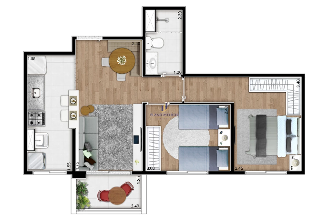 Apartamento, 2 quartos, 48 m² - Foto 38