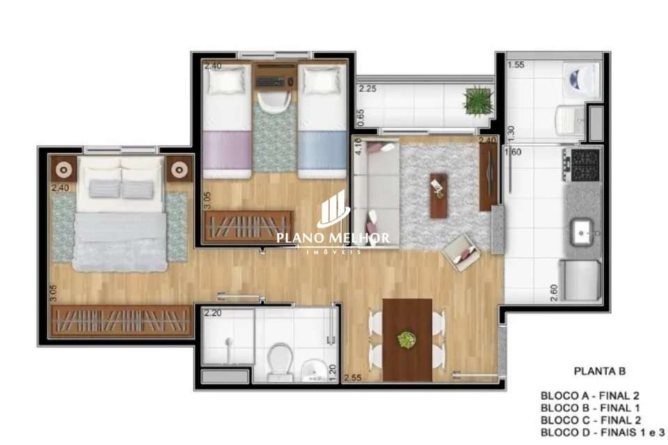 Apartamento, 2 quartos, 45 m² - Foto 5