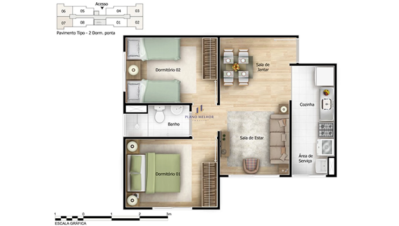 Apartamento, 2 quartos, 42 m² - Foto 8