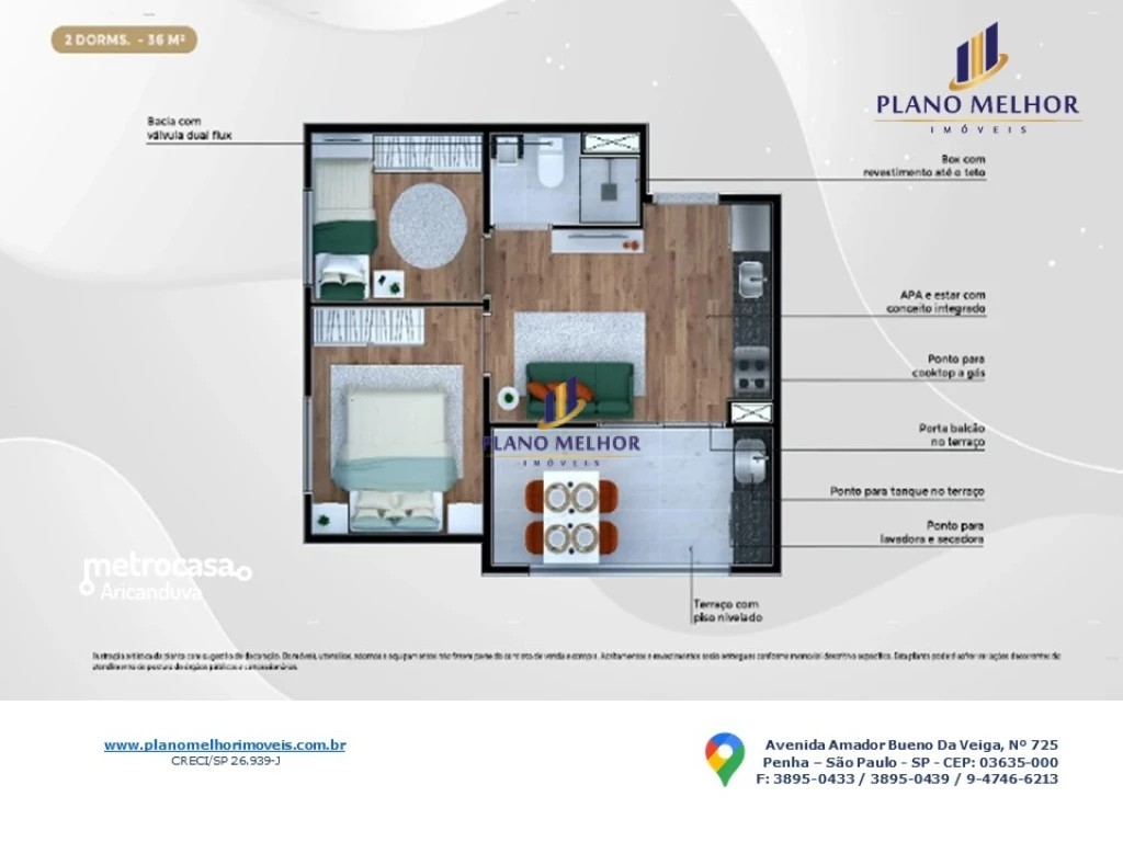 Apartamento, 2 quartos, 36 m² - Foto 14
