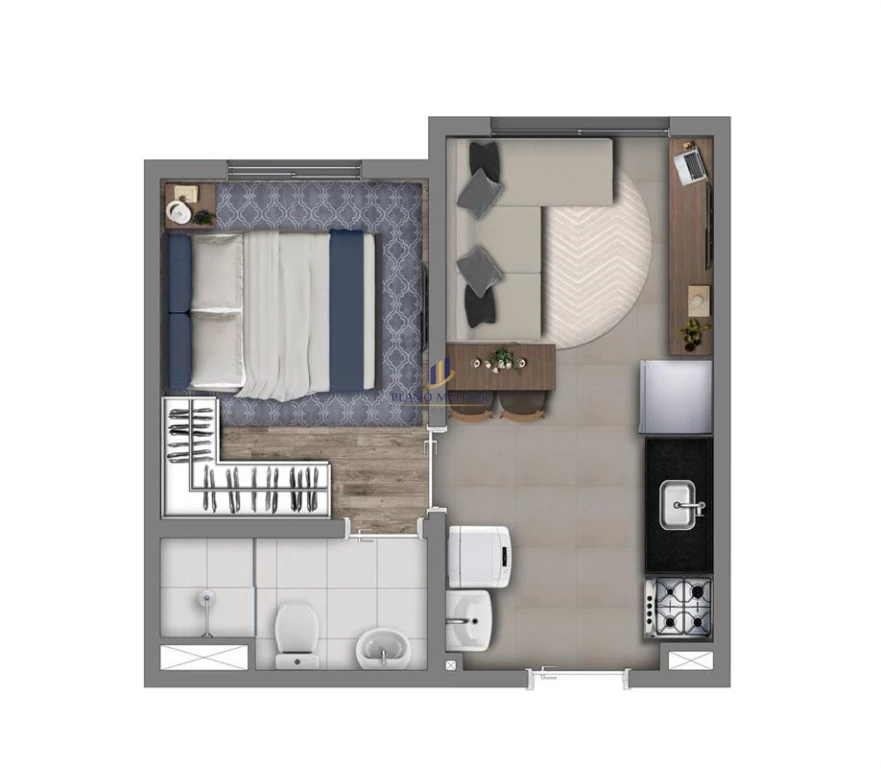 Apartamento, 1 quarto, 25 m² - Foto 12