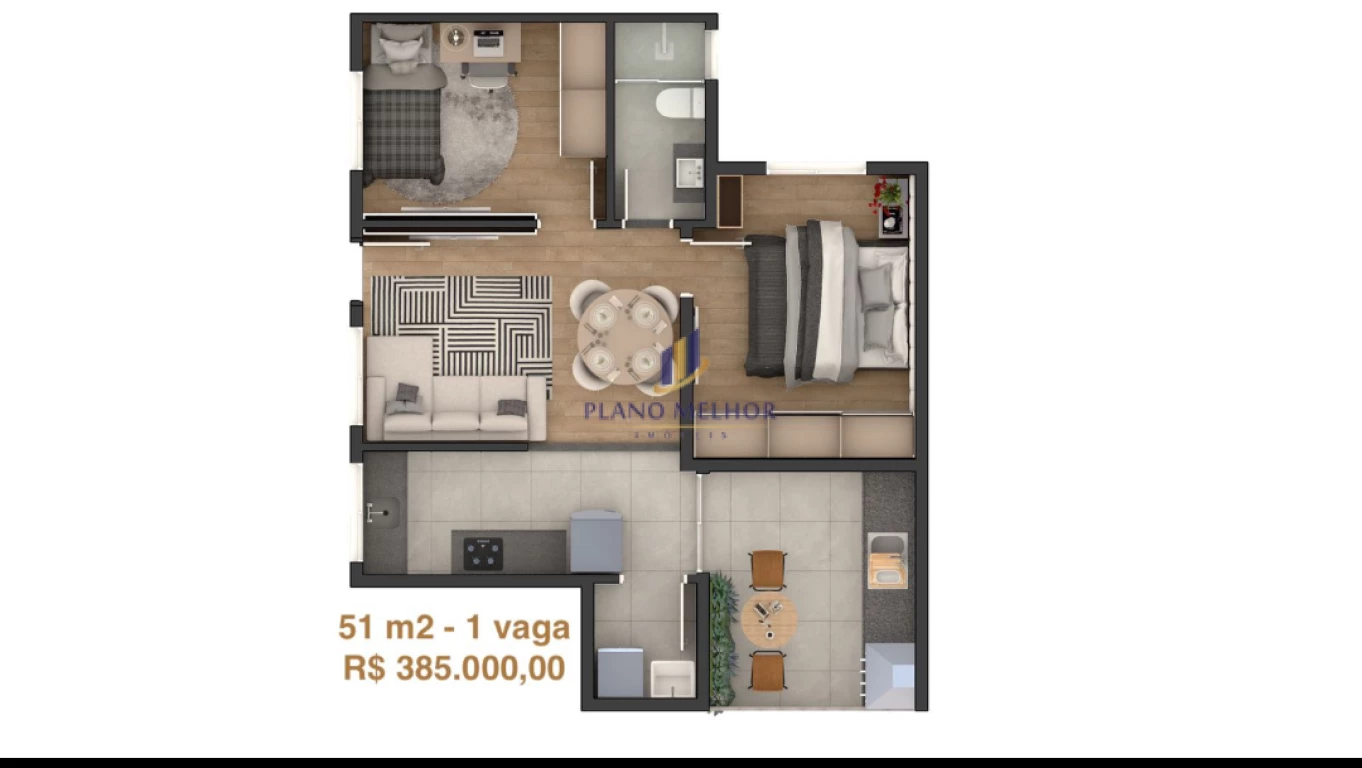 Apartamento, 2 quartos, 56 m² - Foto 5