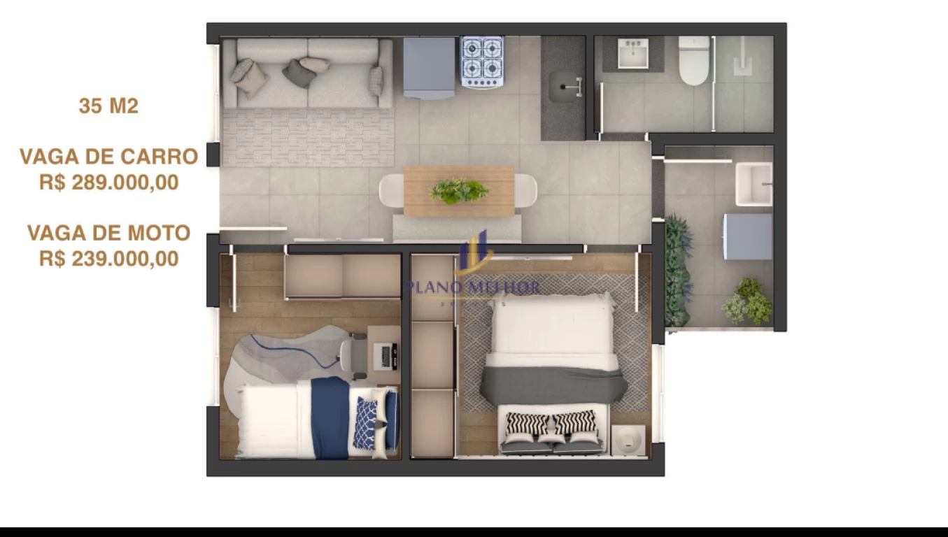 Apartamento, 2 quartos, 56 m² - Foto 6