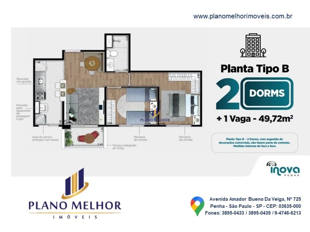 Apartamento, 2 quartos, 48 m² - Foto 10