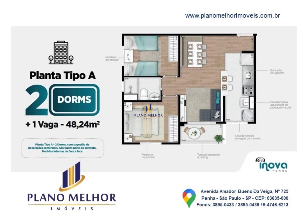Apartamento, 2 quartos, 48 m² - Foto 9