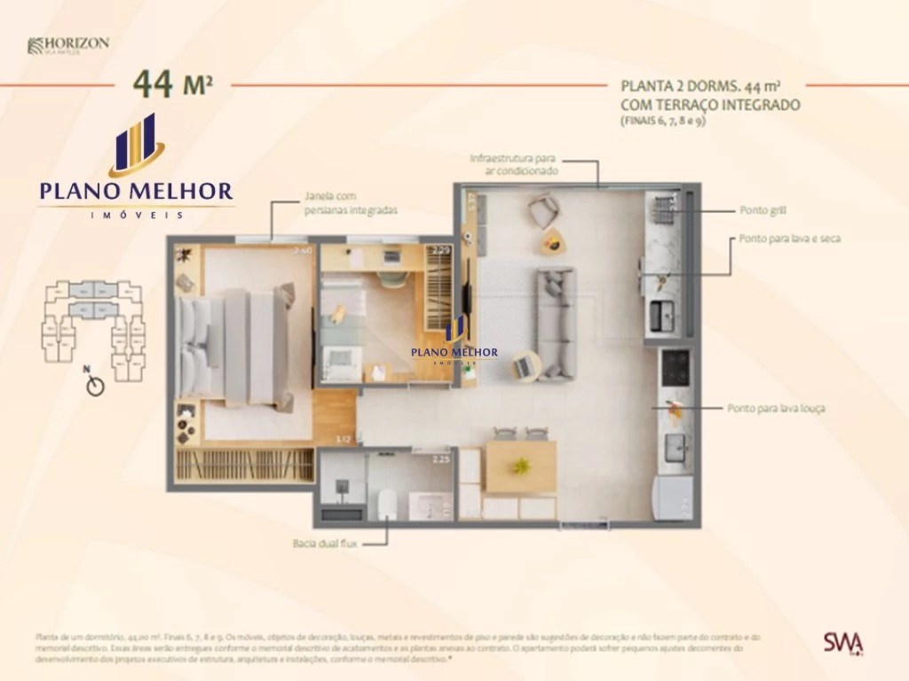 Apartamento, 1 quarto, 29 m² - Foto 8