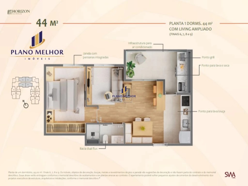 Apartamento, 1 quarto, 29 m² - Foto 9