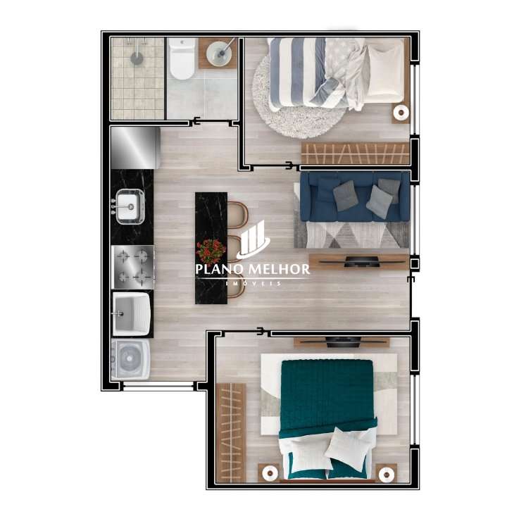 Apartamento, 2 quartos, 35 m² - Foto 6