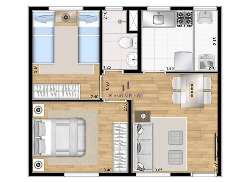 Apartamento, 2 quartos, 42 m² - Foto 12