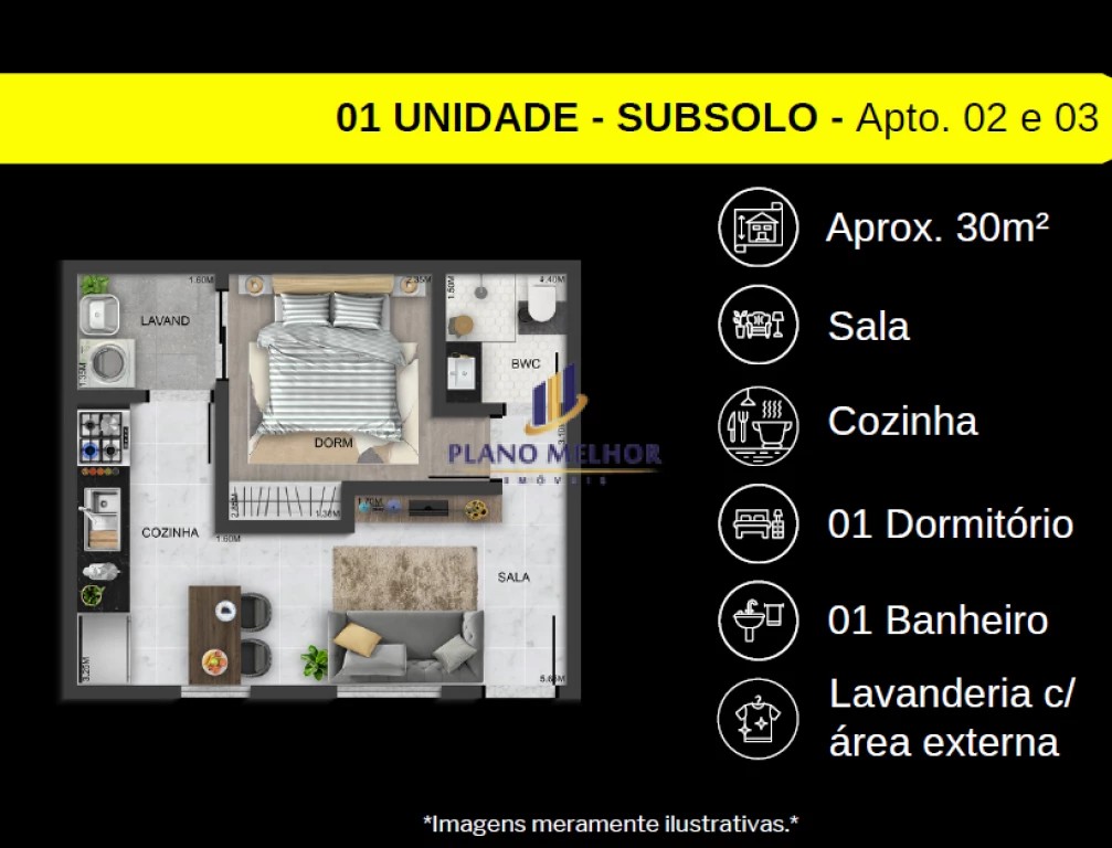 Apartamento, 2 quartos, 37 m² - Foto 6