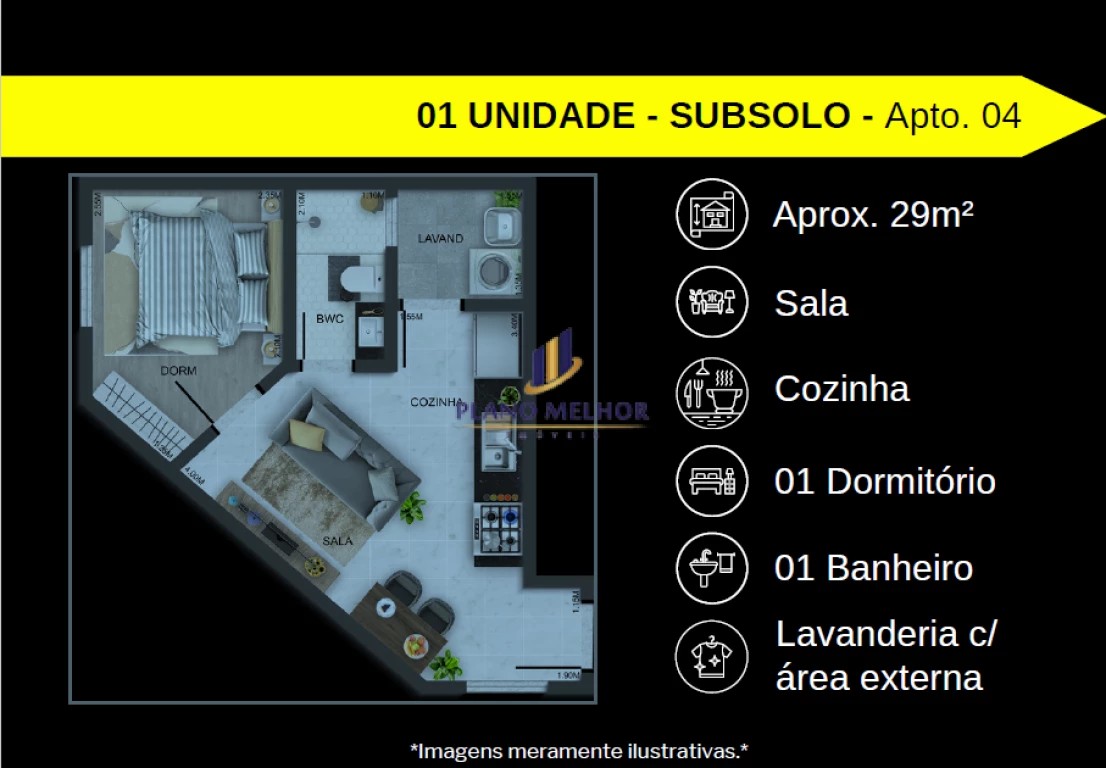 Apartamento, 2 quartos, 37 m² - Foto 7
