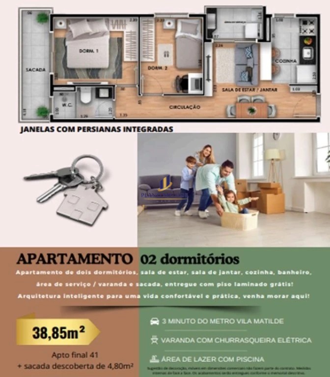 Apartamento, 2 quartos, 43 m² - Foto 33
