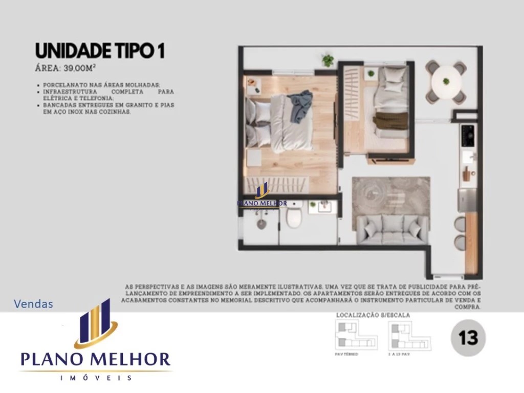 Apartamento, 2 quartos, 37 m² - Foto 12