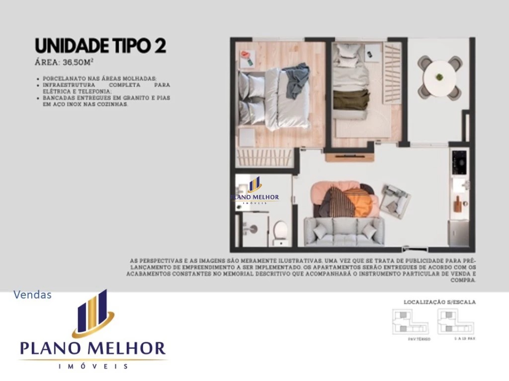 Apartamento, 2 quartos, 37 m² - Foto 13