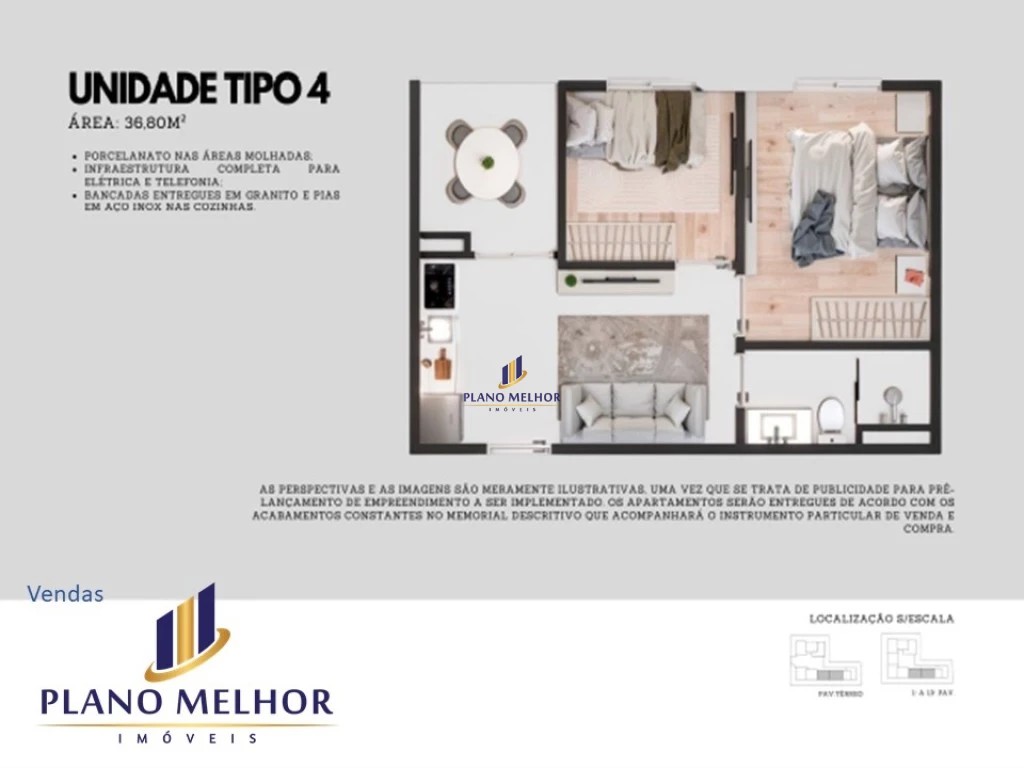 Apartamento, 2 quartos, 37 m² - Foto 15