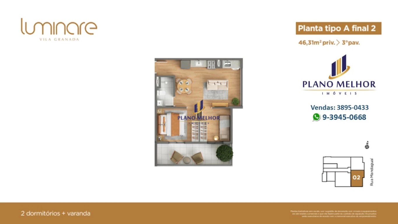 Apartamento, 2 quartos, 37 m² - Foto 21