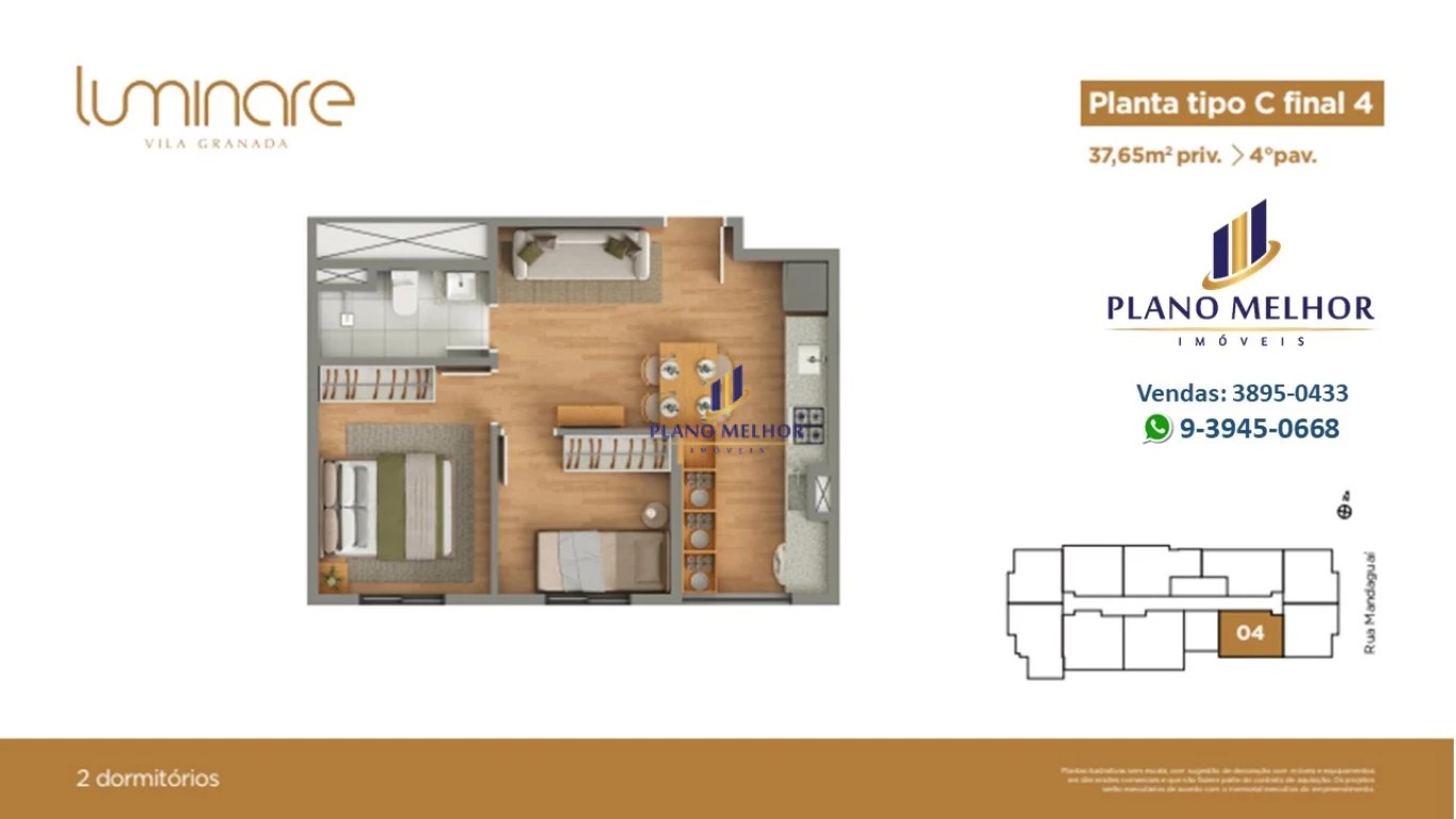 Apartamento, 2 quartos, 37 m² - Foto 27