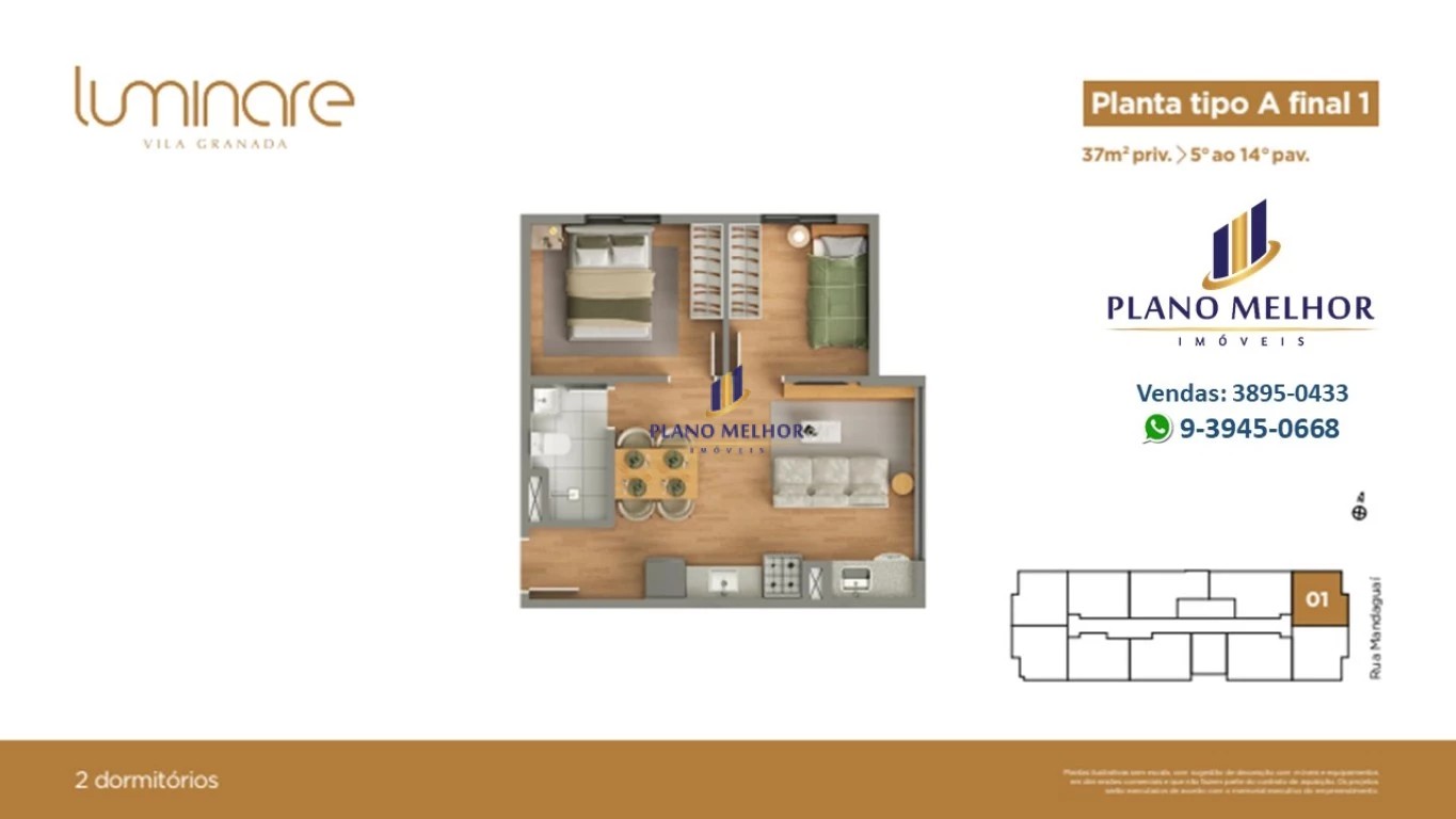 Apartamento, 2 quartos, 37 m² - Foto 34