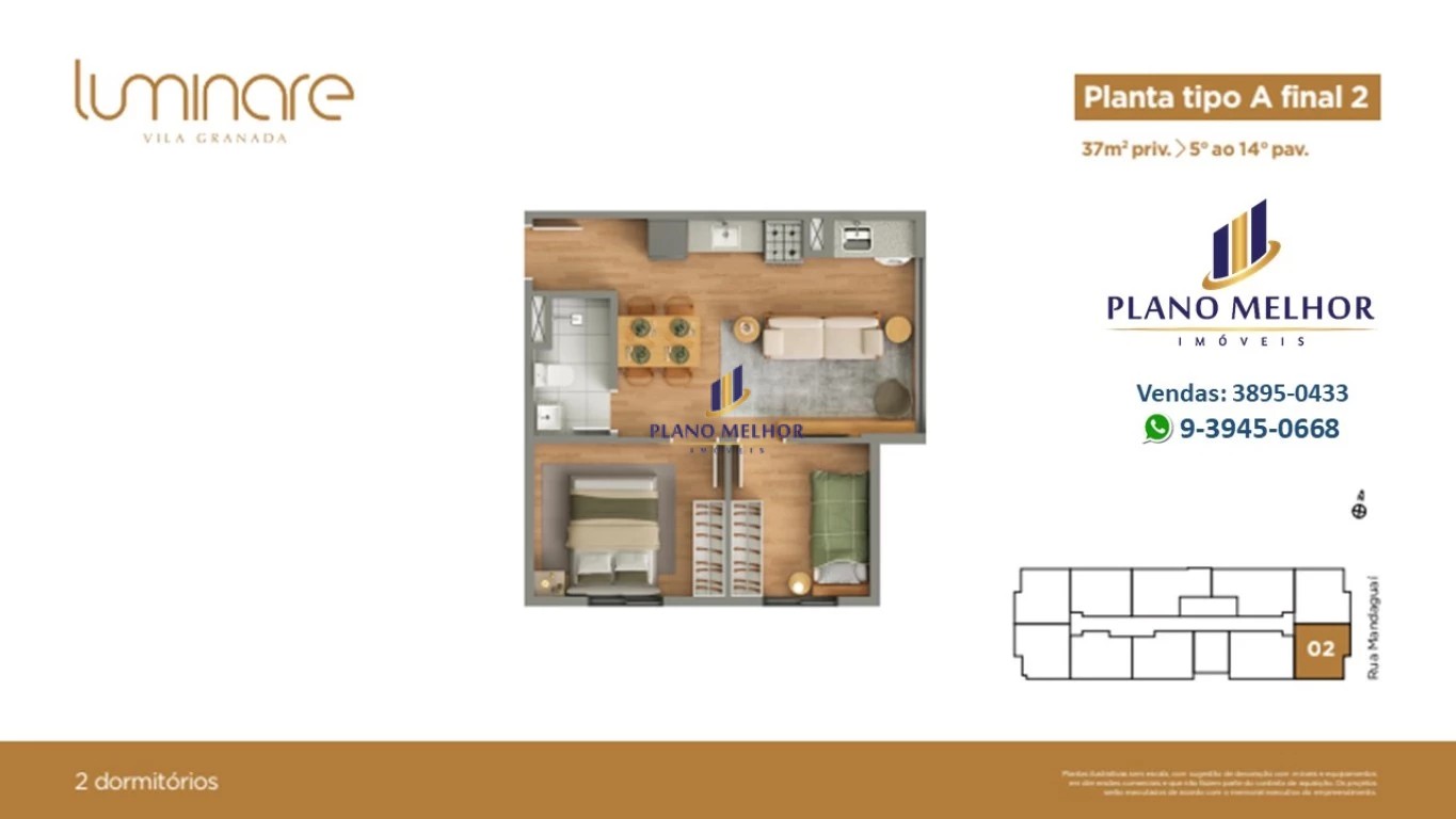 Apartamento, 2 quartos, 37 m² - Foto 35