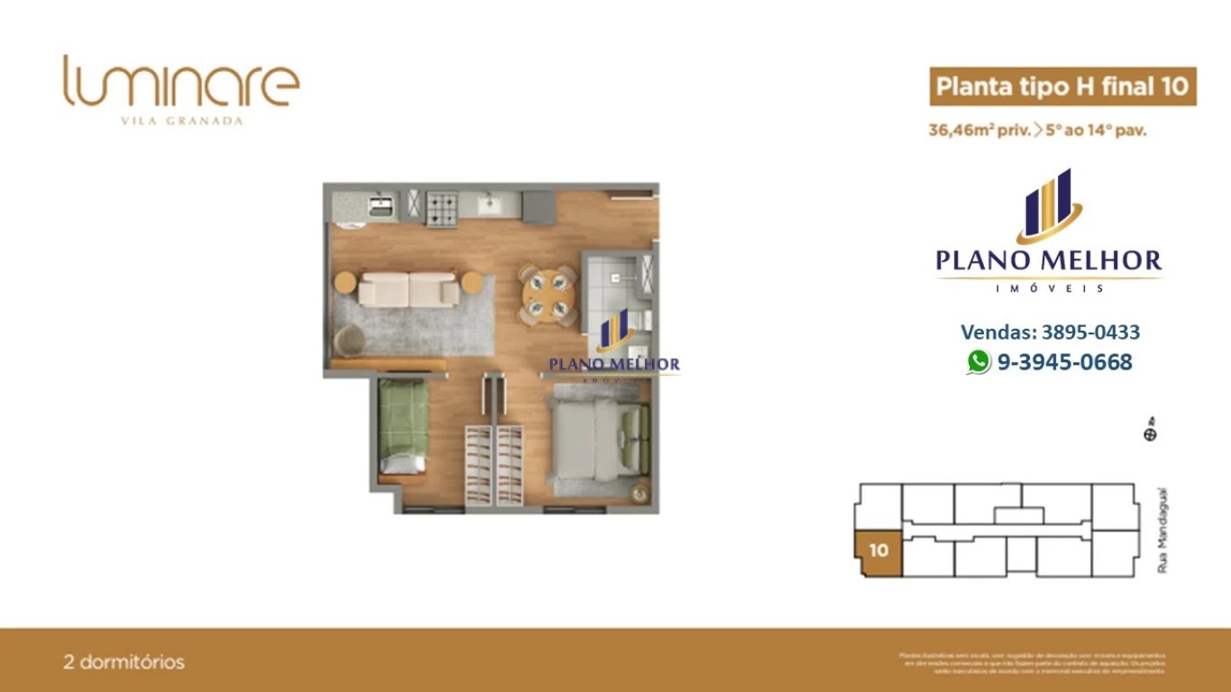 Apartamento, 2 quartos, 37 m² - Foto 43