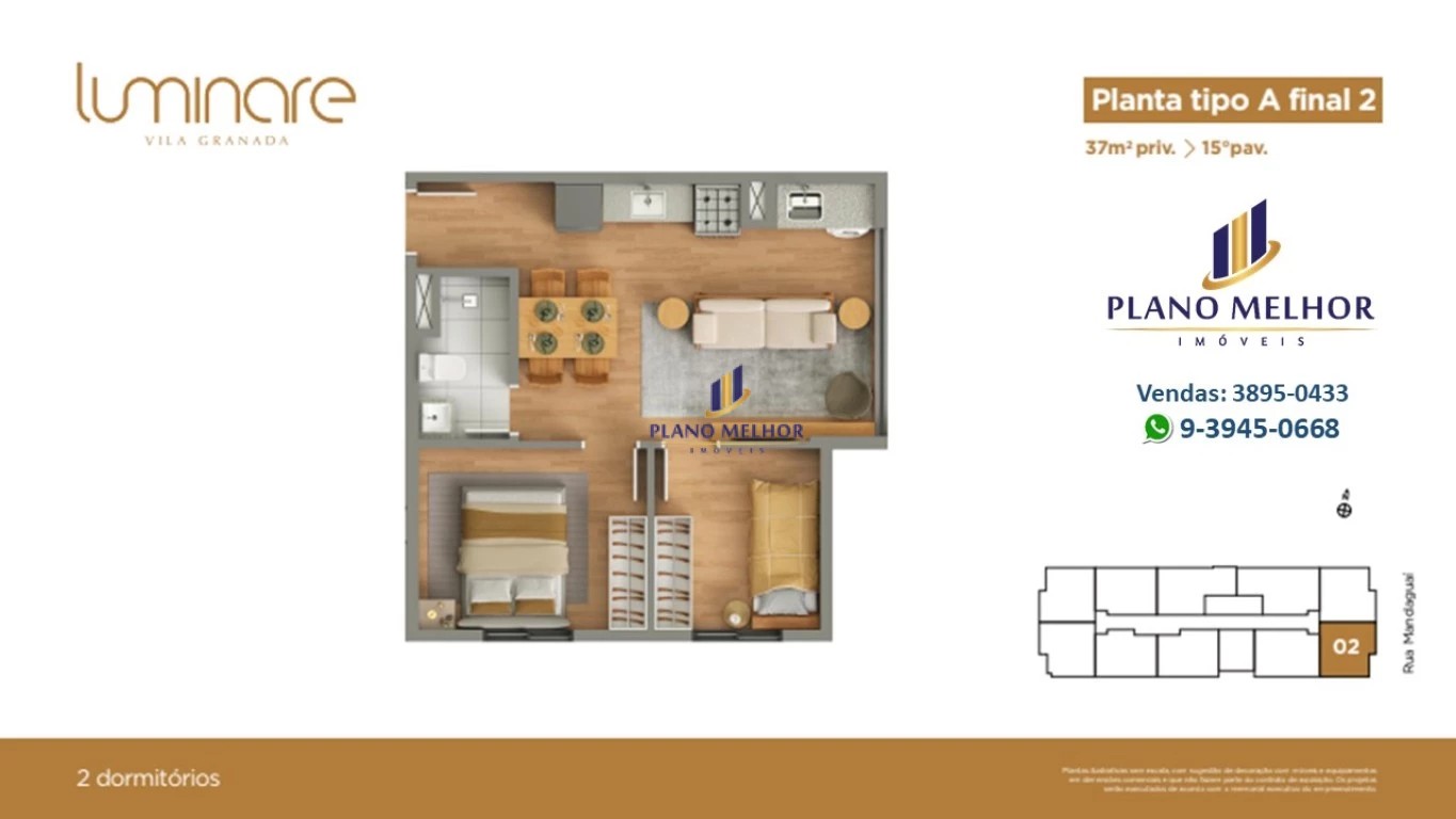 Apartamento, 2 quartos, 37 m² - Foto 45