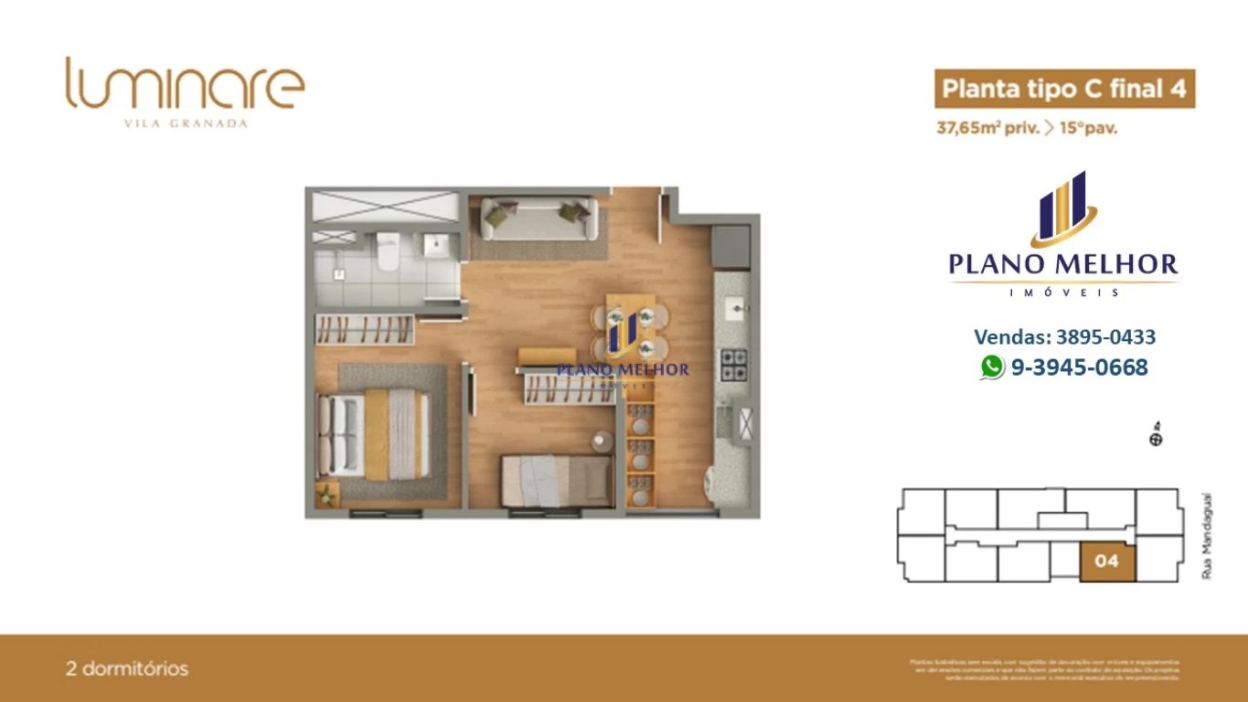 Apartamento, 2 quartos, 37 m² - Foto 47