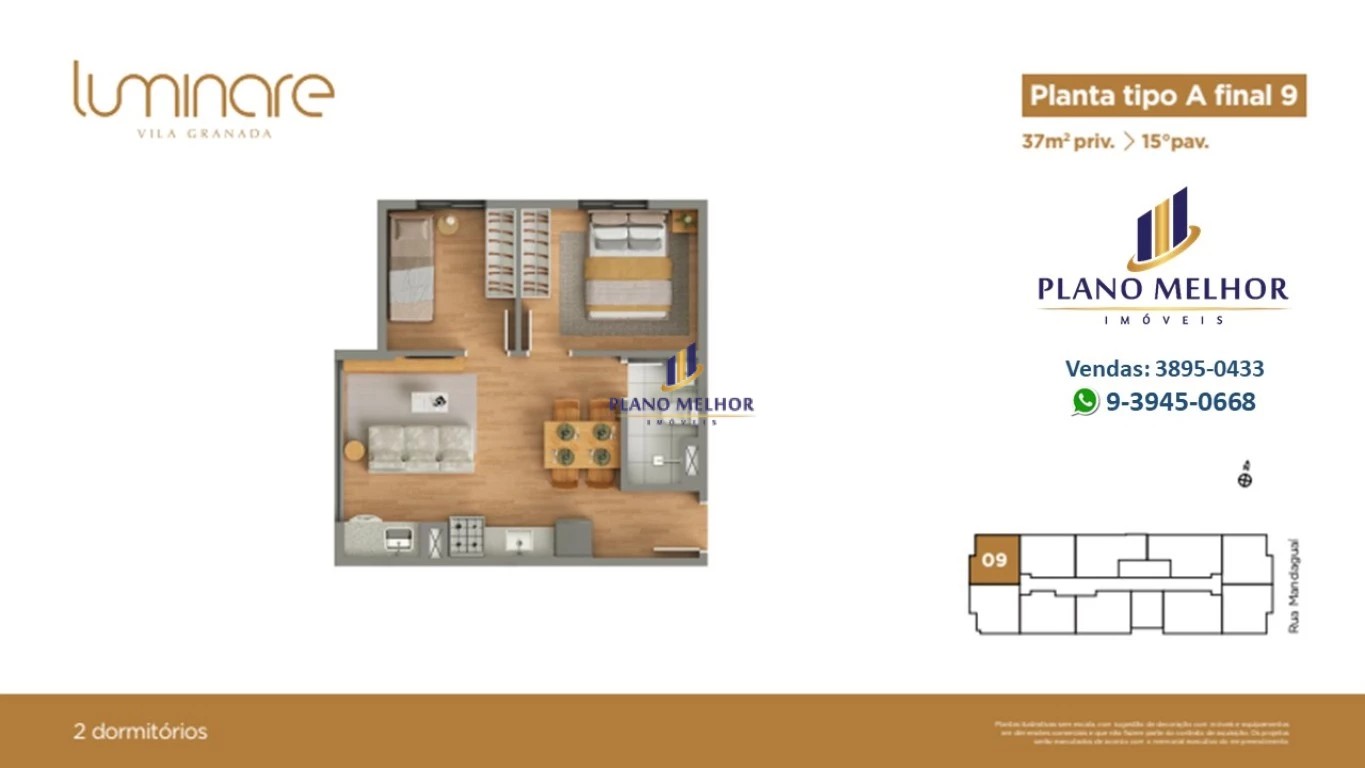 Apartamento, 2 quartos, 37 m² - Foto 52