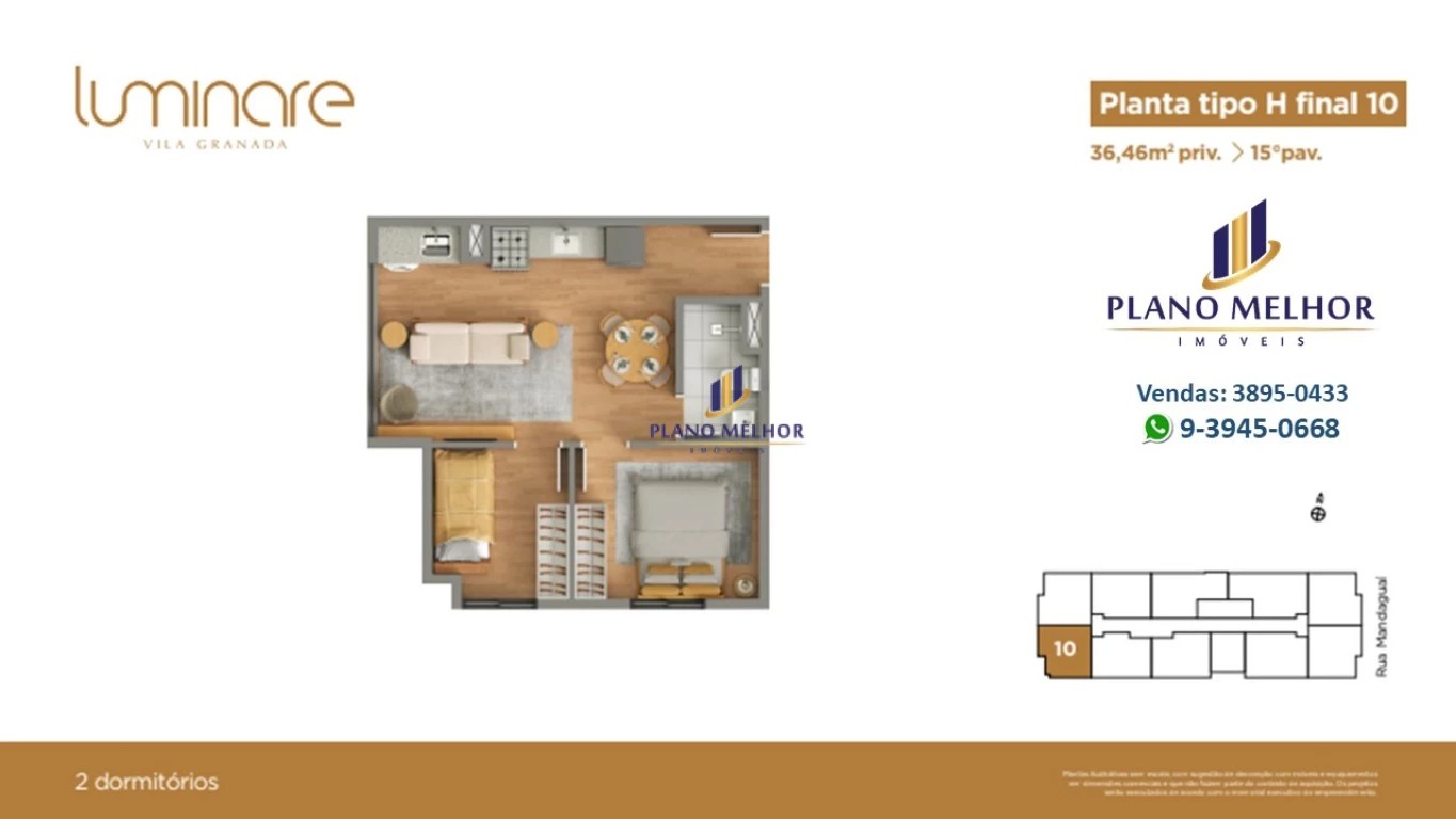 Apartamento, 2 quartos, 37 m² - Foto 53