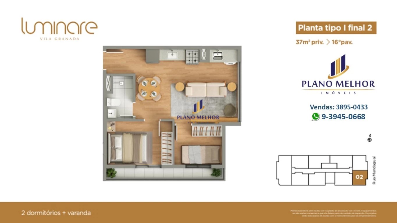 Apartamento, 2 quartos, 37 m² - Foto 55