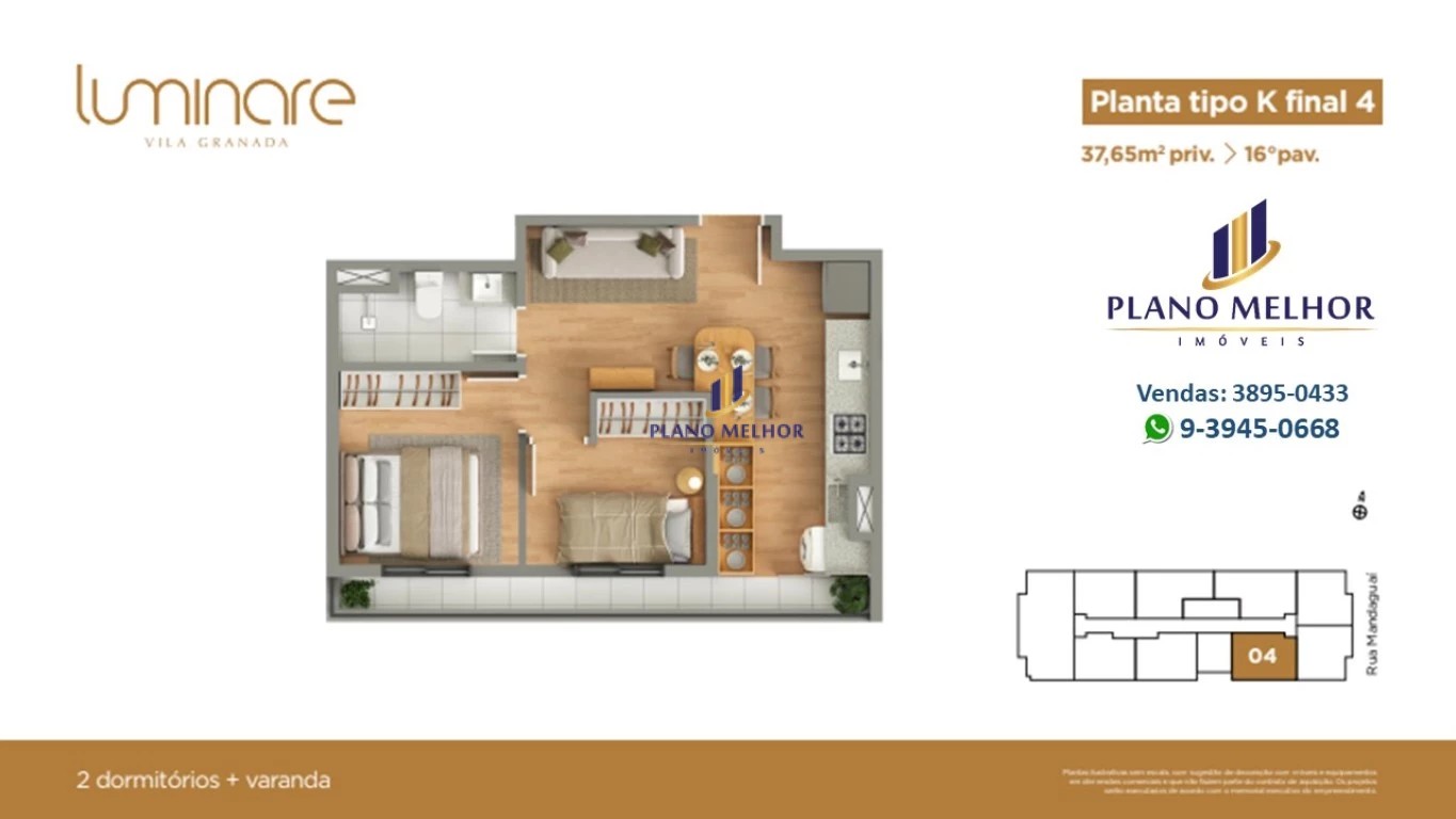Apartamento, 2 quartos, 37 m² - Foto 57