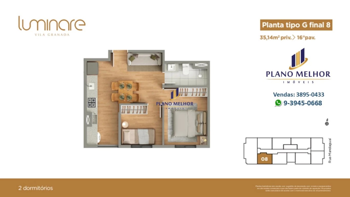Apartamento, 2 quartos, 37 m² - Foto 61