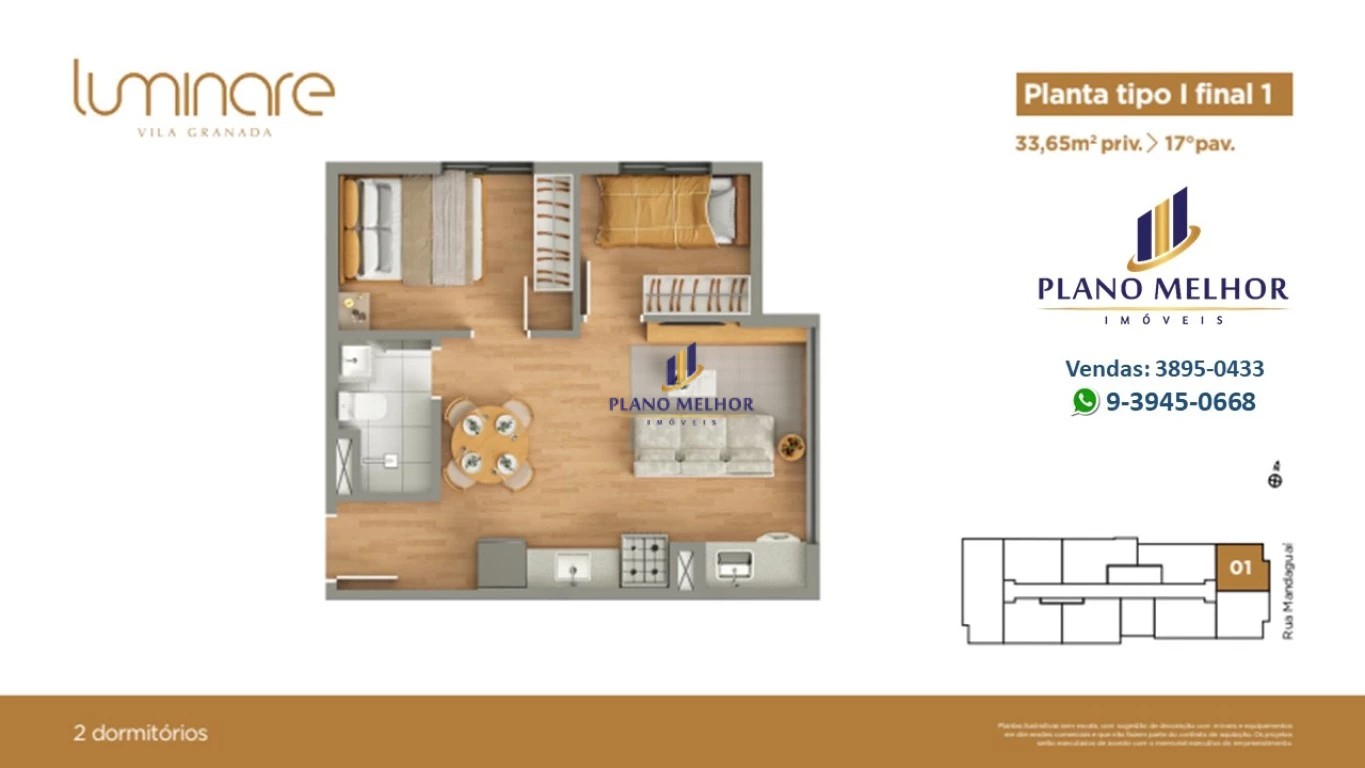 Apartamento, 2 quartos, 37 m² - Foto 63