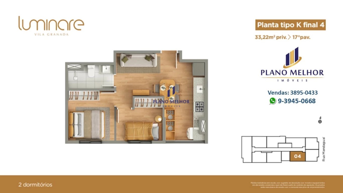 Apartamento, 2 quartos, 37 m² - Foto 66