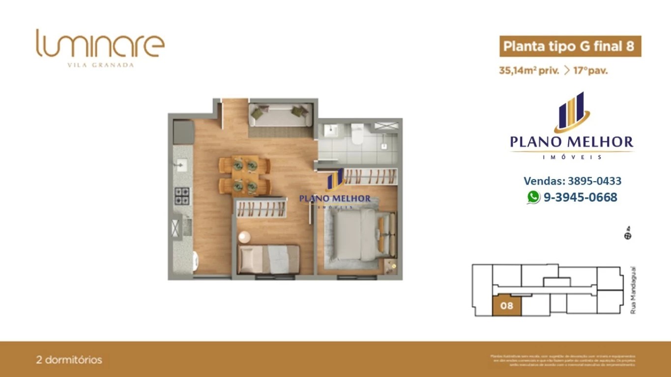 Apartamento, 2 quartos, 37 m² - Foto 70