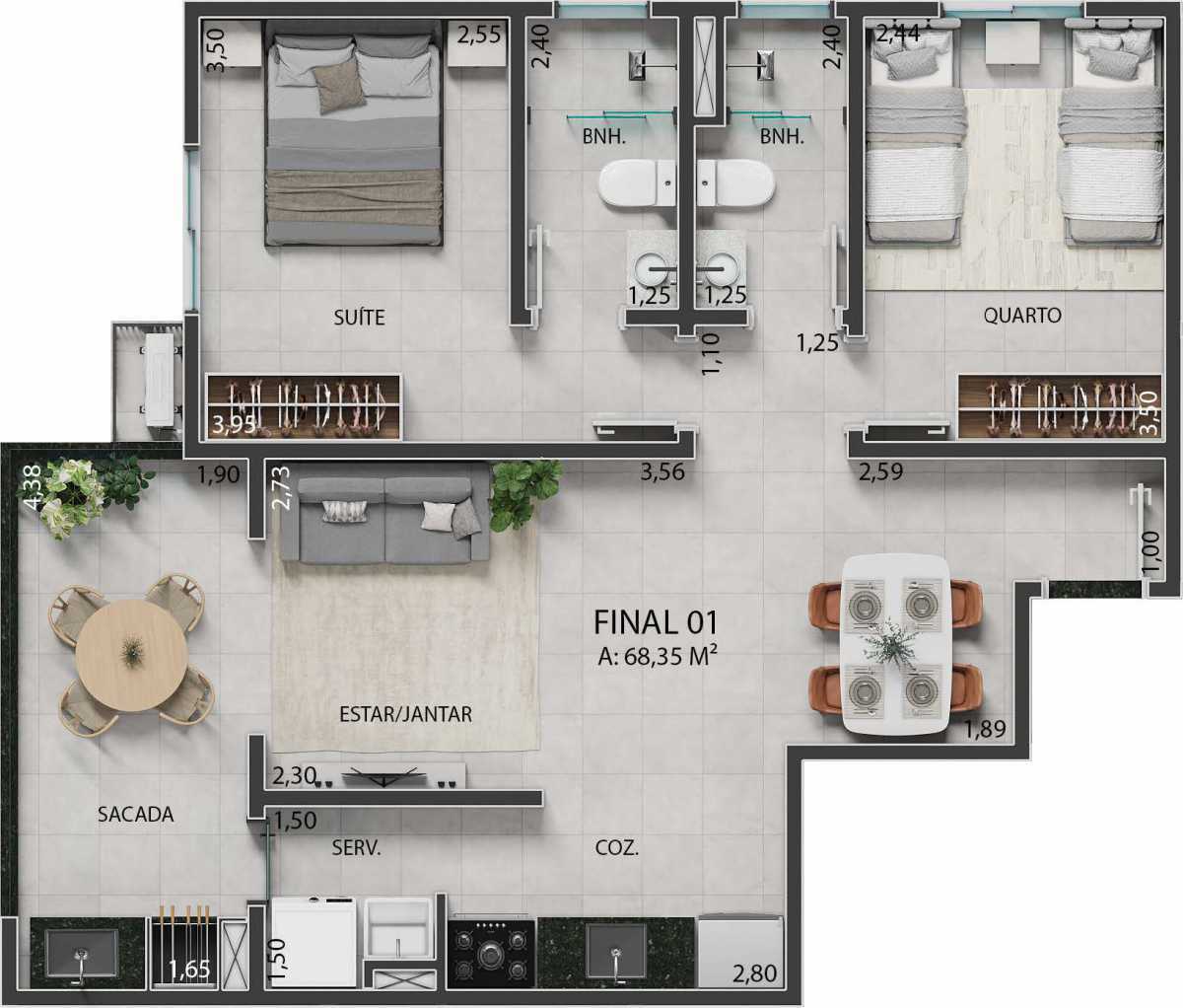 Apartamento, 2 quartos, 67 m² - Foto 5