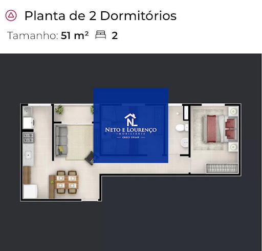 Apartamento, 2 quartos, 52 m² - Foto 7