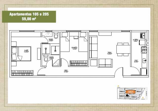 Apartamento à venda com 2 quartos, 59m² - Foto 4