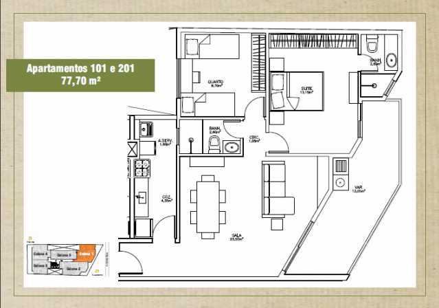 Apartamento à venda com 2 quartos, 77m² - Foto 3