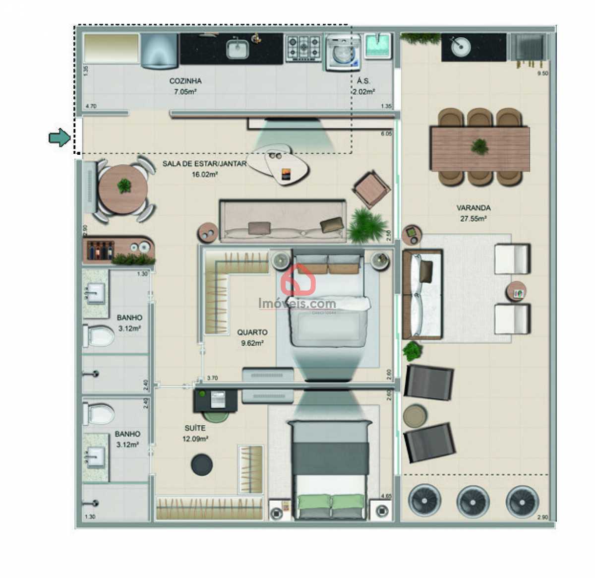 Apartamento, 2 quartos, 90 m² - Foto 4