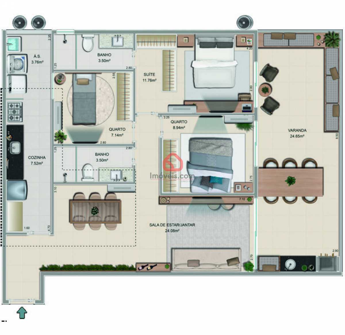 Apartamento, 3 quartos, 106 m² - Foto 4